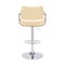 Armen Living Aspen Adjustable Swivel Cream Faux Leather and Walnut Wood Bar Stool with Chrome Base LCASBAWACR - alternate 10